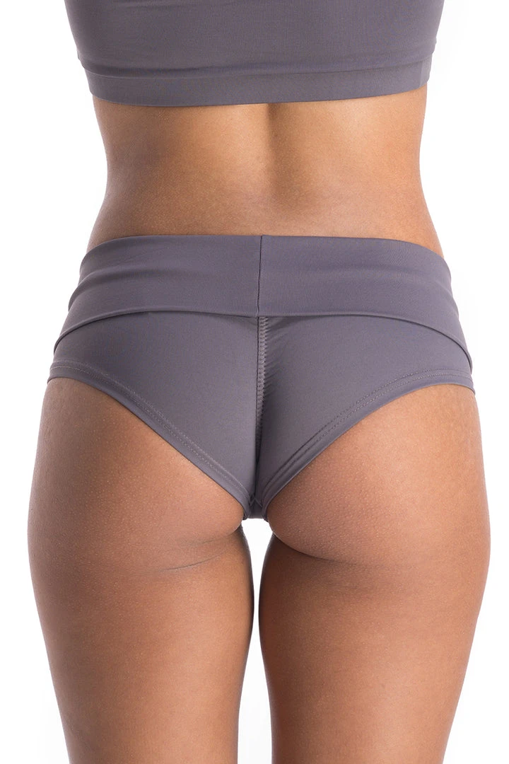 Poledancerka High-Low Brazil Shorts - Grey