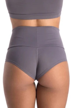 Poledancerka High-Low Brazil Shorts - Grey