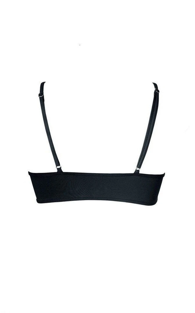 Hamade Activewear Scoop Neck Mesh Top - Black