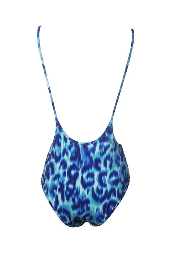 Hamade Activewear High Waisted Sling Bottoms - Blue Leopard All Pole Wear