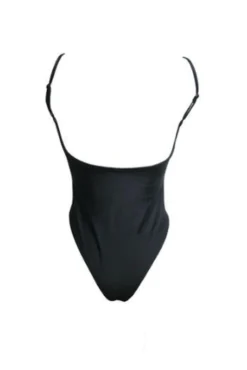 Hamade Activewear Classic High-cut Bodysuit - Black