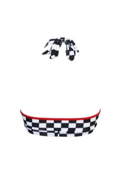 Hamade Activewear Halter Neck Top - Checkered Print All Pole Wear