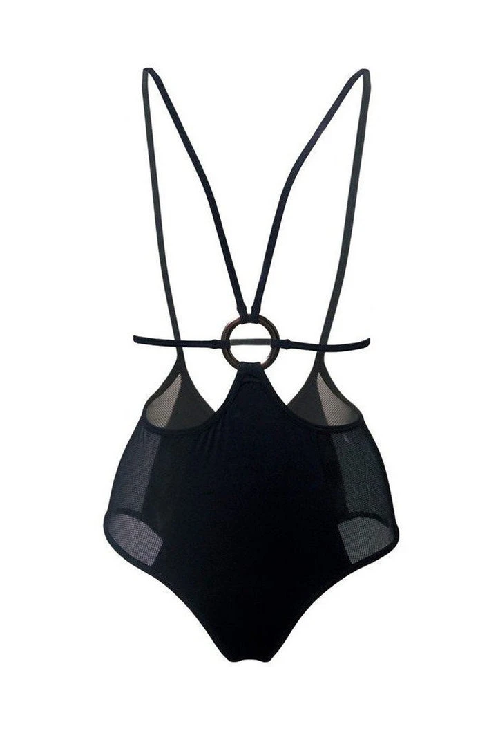 Hamade Activewear Strappy O-Ring Sling Bottoms - Black