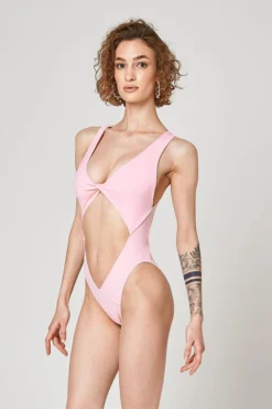 All Pole Wear Shark Polewear Benita Bodysuit - Baby Pink