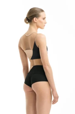 Poledancerka Movement Top - Black/Nude 01