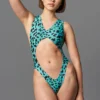 Shark Polewear Vashkelita Bodysuit - Blue Leopard All Pole Wear