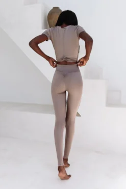 Creatures Of XIX Confession Garter Leggings - Bronzed