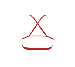 Hamade Activewear High Scoop Neck Top - Sand/Red