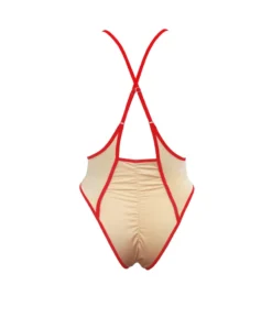 All Pole Wear Hamade Activewear High Waisted Sling Bottoms - Sand/Red