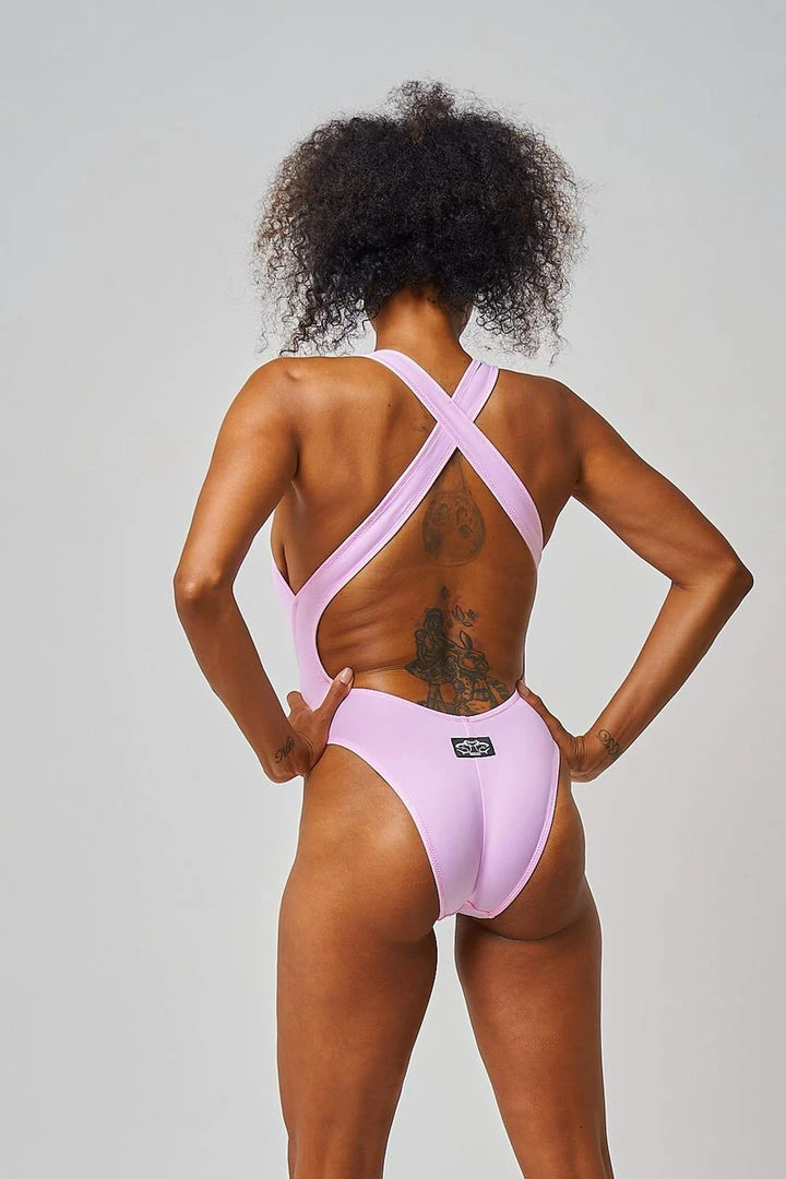 All Pole Wear Shark Polewear Benita Bodysuit - Baby Pink