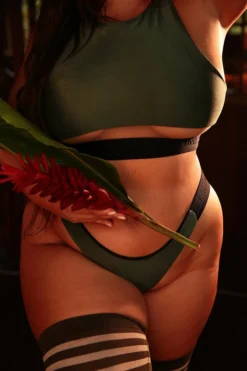 Rolling Hunter Reversible Cheeky Shorts - Dark Green/Black