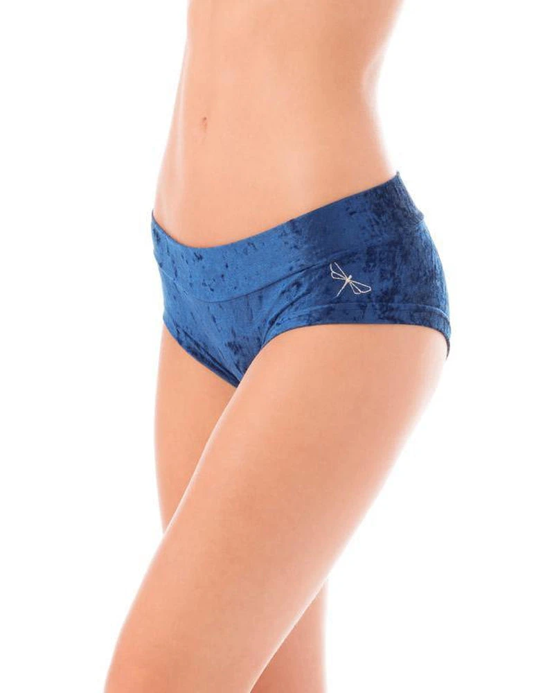 Dragonfly Hot Pants - Velvet Blue All Pole Wear