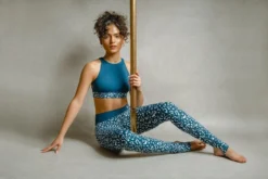 All Pole Wear Creatures Of XIX Gecko Grip Leggings - Twilight Leopard