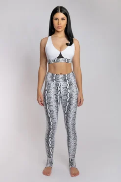 All Pole Wear Creatures Of XIX Gecko Grip Leggings - White Mamba