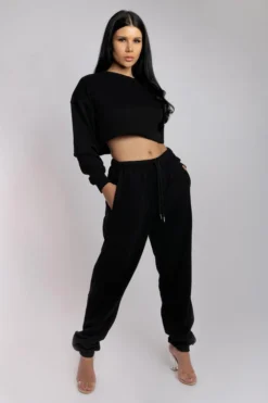 Plus Size Pole Wear Creatures Of XIX Oversized Jogger Bottoms - Black