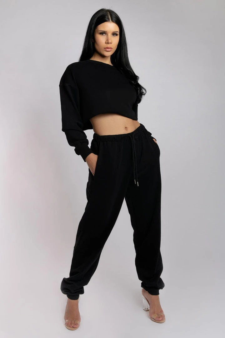 Plus Size Pole Wear Creatures Of XIX Oversized Jogger Bottoms - Black