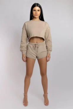 Creatures Of XIX Oversized Cropped Jumper - Fawn