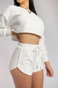 Creatures Of XIX Oversized Cropped Jumper - Ecru