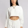 Creatures Of XIX Oversized Cropped Jumper - Ecru