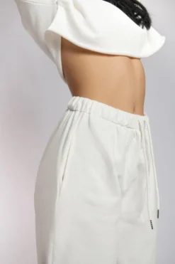 Creatures Of XIX Oversized Cropped Jumper - Ecru