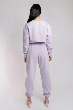 Creatures Of XIX Oversized Cropped Jumper - Lilac