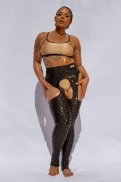 Creatures Of XIX Gecko Grip Cowgirl Leggings - Black