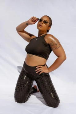 Back In Stock Creatures Of XIX Gecko Grip Leggings - Black