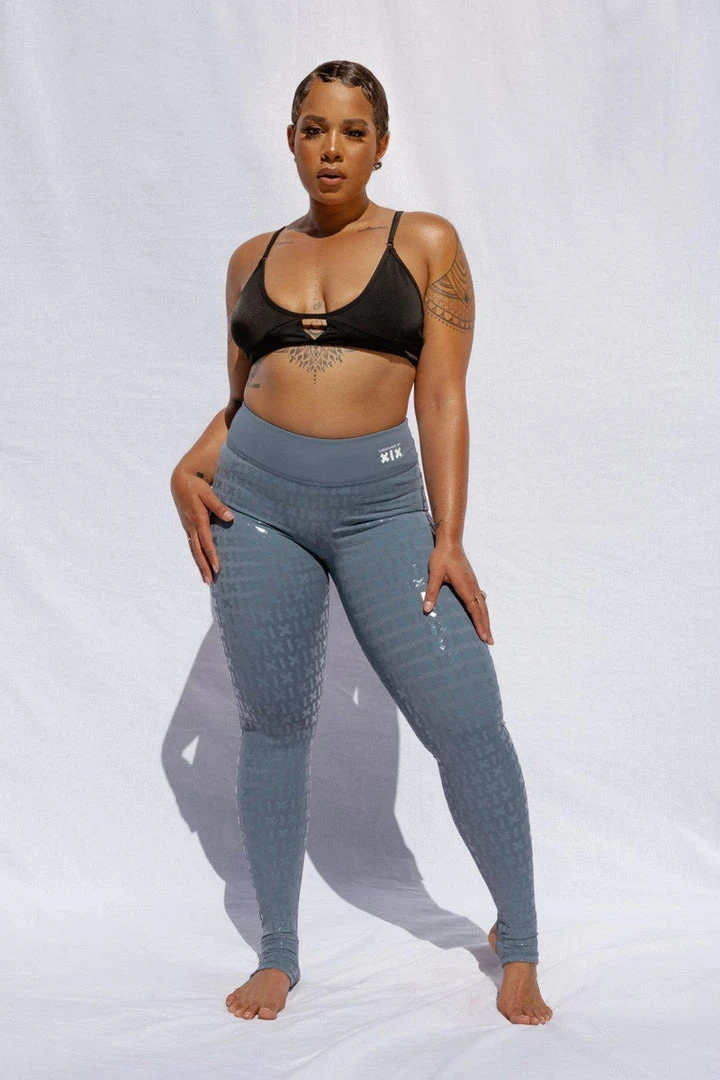 Creatures Of XIX Gecko Grip Leggings - Blue Steel All Pole Wear