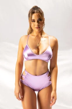 Creatures Of XIX Aphrodite Bralette - Lilac Satin