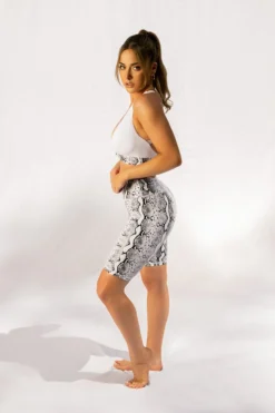 Creatures Of XIX Gecko Grip Biker Shorts - White Mamba All Pole Wear