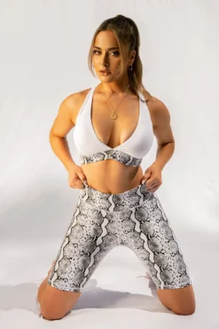 Creatures Of XIX Gecko Grip Biker Shorts - White Mamba All Pole Wear