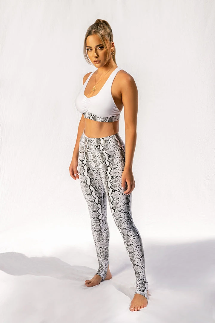 All Pole Wear Creatures Of XIX Gecko Grip Leggings - White Mamba