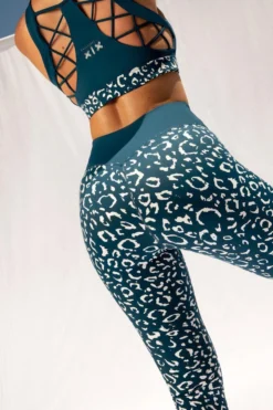All Pole Wear Creatures Of XIX Gecko Grip Leggings - Twilight Leopard