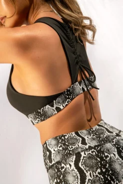 Creatures Of XIX Rattlesnake Ruche Top - Black All Pole Wear