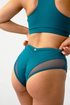 Lunalae Midnight Low Waisted Bottoms - Recycled Teal All Pole Wear