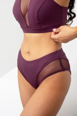 Lunalae Midnight Low Waisted Bottoms - Recycled Mulberry All Pole Wear