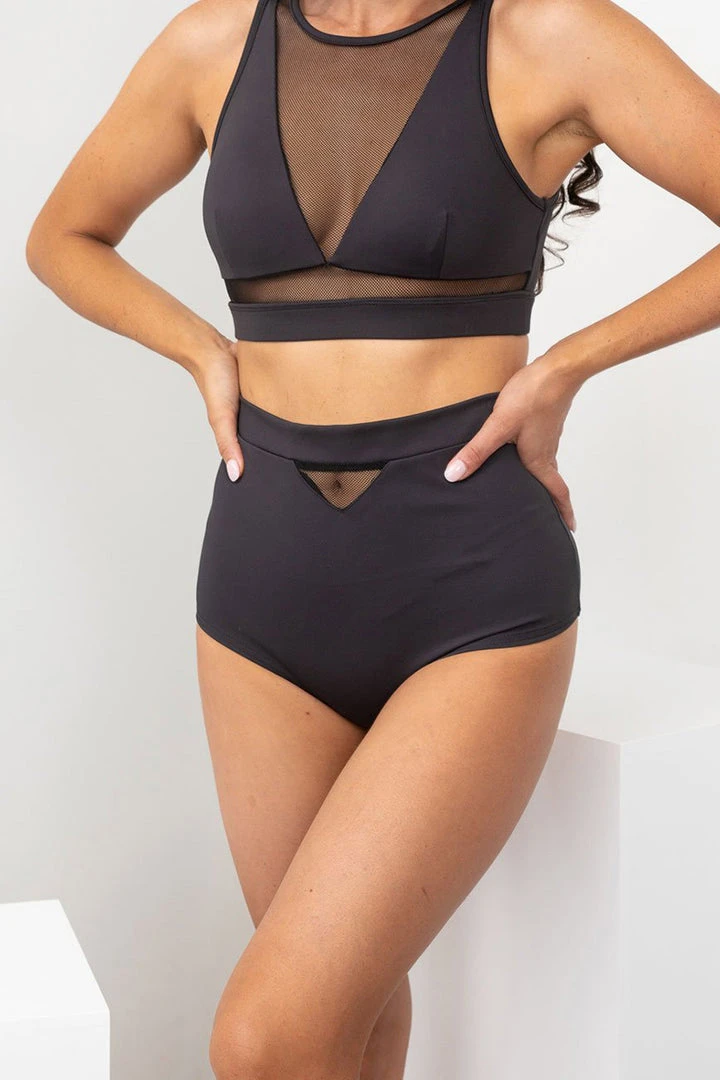 Lunalae Addison High Waisted Bottoms - Recycled Black