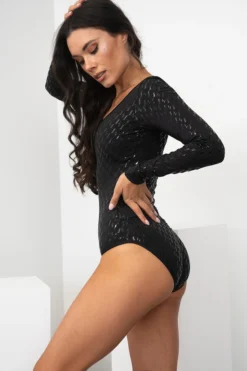 All Pole Wear Lunalae Sticky Grip Bodysuit - Recycled Black