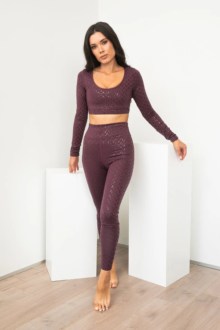Lunalae Sticky Grip Leggings - Recycled Mulberry