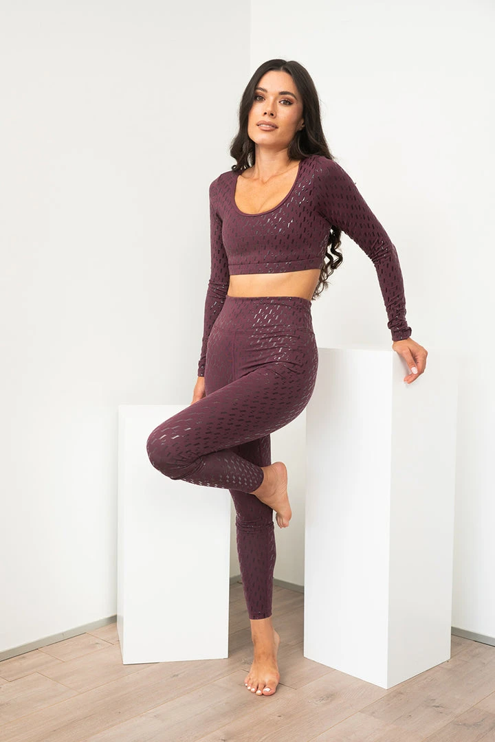 Lunalae Sticky Grip Leggings - Recycled Mulberry