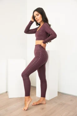 Lunalae Sticky Grip Leggings - Recycled Mulberry
