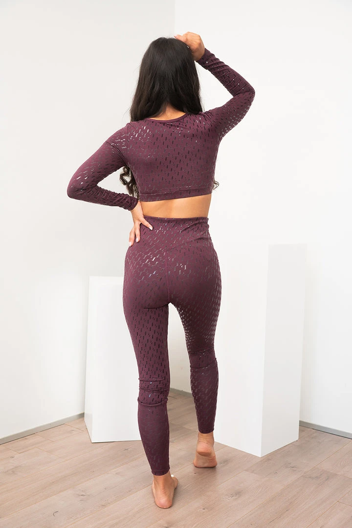 Lunalae Sticky Grip Leggings - Recycled Mulberry