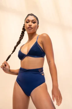 All Pole Wear Lunalae Daisy High Waisted Bottoms - Recycled Navy