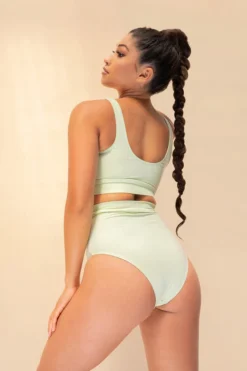 Lunalae Venus High Waist Bottoms - Recycled Light Green All Pole Wear