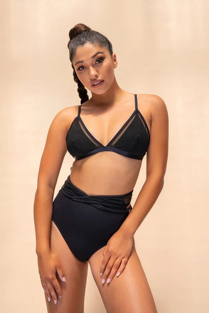 All Pole Wear Lunalae Daisy High Waisted Bottoms - Recycled Black