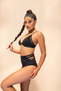 All Pole Wear Lunalae Daisy High Waisted Bottoms - Recycled Black