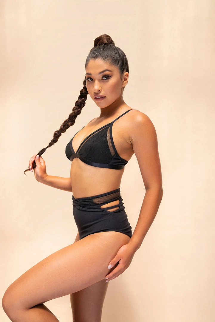 All Pole Wear Lunalae Daisy High Waisted Bottoms - Recycled Black