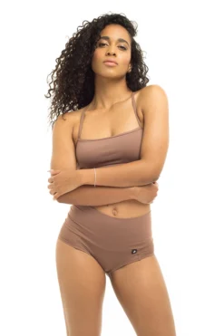 All Pole Wear Poledancerka High-Low Brazil Shorts - Nude 02