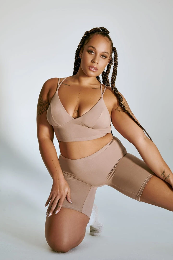 Creatures Of XIX LuxLounge Biker Shorts - Taupe All Pole Wear