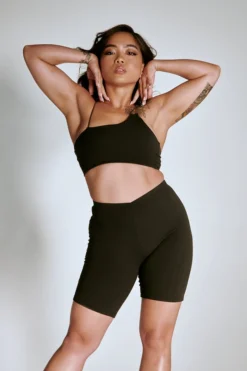 Creatures Of XIX LuxLounge One Shoulder Illusion Top - Black All Pole Wear